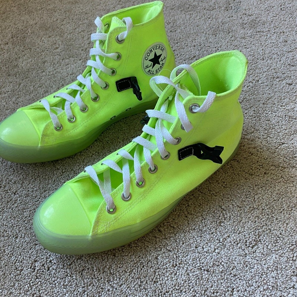 Converse Men's Sz 9 Neon Jelly Buckle Up High Top Chuck Taylor All Stars Sneaker - Picture 2 of 10